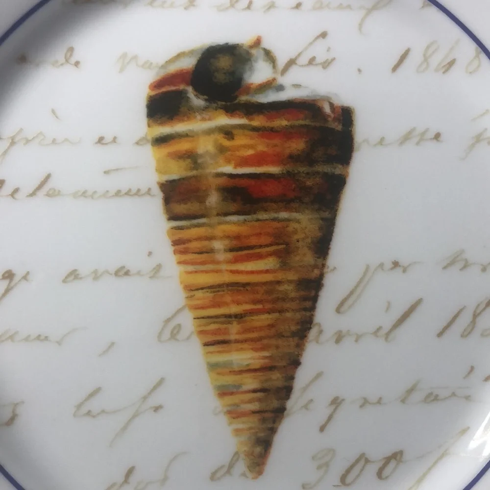 Williams Sonoma Set Seashell Salad Dessert Luncheon Plates